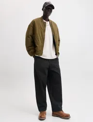 Barrel Fit Pure Cotton Chinos Black male