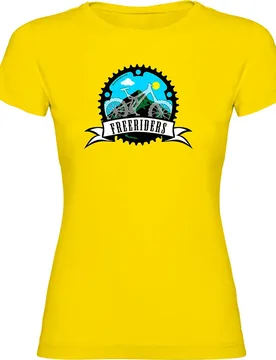 Maglietta A Maniche Corte Freeriders Yellow - Kruskis - FashionsVida