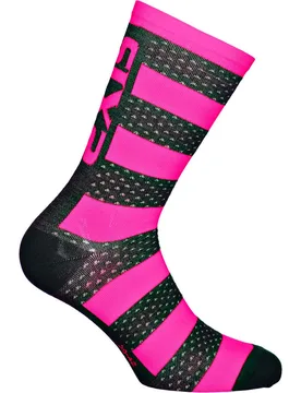 Calza Tecnica Corta in Tessuto LUXURY Merinos Rosa Nero taglia 47 - Sixs - FashionsVida