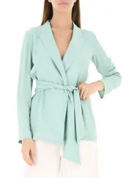 Blazer con cintura ACQUAMARINA 42