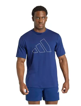 T-shirt à Manches Courtes Workout Essentials Feelready Logo Dark Blue L - Adidas - FashionsVida