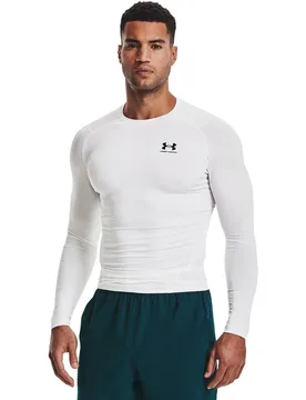 T-shirt à Manches Longues Heatgear White M - Under armour - FashionsVida