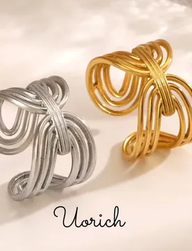 Uorich Simple Fashion Geometric Stainless Steel Hollow Out Line Opening Ring for Women Non-fading Jewelry Party Gift Daily Wear - Aliexpress - FashionsVida