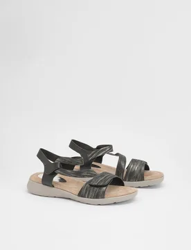 Womens : Whitney Textile Comfort Flat Sandals - Black - Size Uk 4 - Good for the Sole - FashionsVida