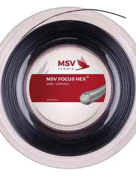 Focus Hex 200 M Tennis Reel String Black 1.18 mm - Msv Tennis - FashionsVida