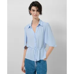 Blusa de mujer manga volante con cintura fruncida