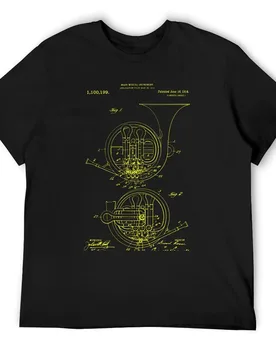 French Horn PATENT ART Shirt T-Shirt graphics sports fans blanks rapper graphic tees shirts men - Aliexpress - FashionsVida