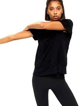 Ts layering camiseta manga corta mujer Negro (M) - Esprit - FashionsVida
