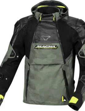 Giacca Moto Bradical Verde Nero fluo Giallo taglia 2XL - Macna - FashionsVida