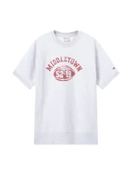 Champion Reverse weave S/S Crew Sweatshirt felpa maniche corte - heather grey