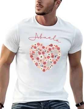 Abuela Floral Heart T-Shirt cotton man t-shirts fashion shirts mens big and tall t shirts - Aliexpress - FashionsVida