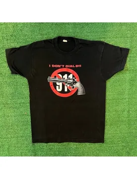 Vintage 80s “I Dont Dial 911” 44 Magnum Graphic T-Shirt 100% Cotton O-Neck Short Sleeve Summer Casual Mens T-shirt Size S-3XL - Aliexpress - FashionsVida