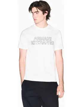 Camiseta de hombre manga corta con maxi logo - Armani Exchange - FashionsVida