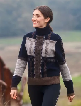 Damen Rollkragenpullover KLArin, navy S - Kingsland - FashionsVida
