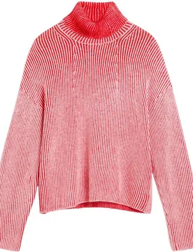 Jersey de mujer cuello alto canalé - Desigual - FashionsVida