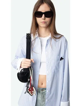Zadig & Voltaire - Camisa de mujer Morning a rayas con bolsillo en el pecho - Zadig & Voltaire - FashionsVida