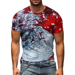 Summer fun pattern men's 3D printed short-sleeved T-shirts, soft and comfortable fabric