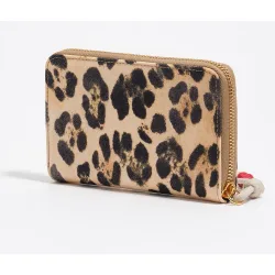 Cartera de mujer pequeña con estampado de leopardo