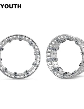 KUYOUTH Luxury Hollow out Ear Tunnels Plugs Gauges Shiny Breathable CZ Crystal Inlaid Ear Stretcher Expander Piercing Jewelry - Aliexpress - FashionsVida