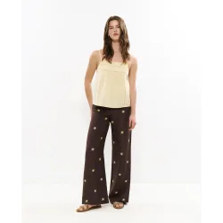 Pantalón ancho de mujer con soles