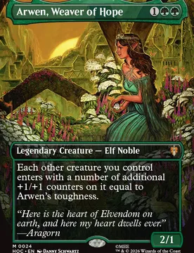 Arwen, Weaver of Hope (Borderless Foil) The Hobbit - Magic: The Gathering - FashionsVida