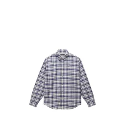 Chemise à carreaux col américain en coton