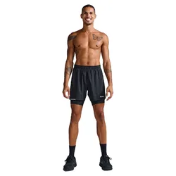 Aero Mesh 5´´ 2 In 1 Shorts Black / Silver Reflective 2XL Men