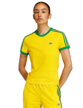 Slim Donna - Magliette Giallo - Taglia L (42-44) - Jersey di cotone L (42-44) - Adidas - FashionsVida