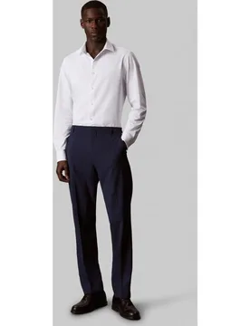 Camisa de vestir Hombre slim punto refinado lisa - Calvin Klein - FashionsVida