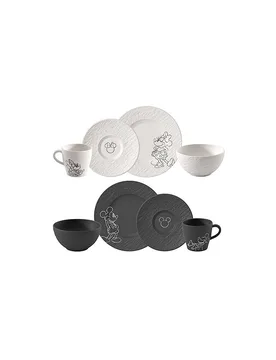 Set de desayuno de 8 piezas MANUFACTURE-MICKEY MOUSE Blanco/Negro negro - Villeroy & Boch - FashionsVida