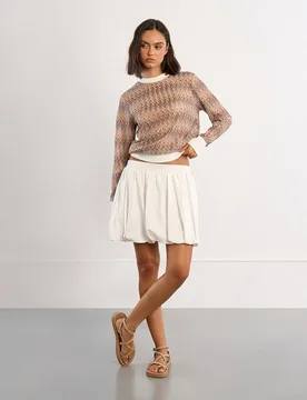 Jersey de mujer de manga larga estampado multicolor - Lili Sidonio - FashionsVida