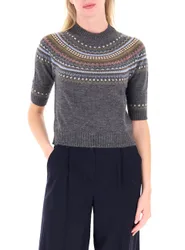 Maglione misto alpaca GRIGIO XS