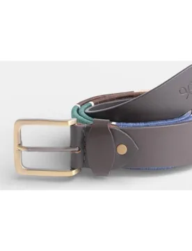 Cinturon piel argentino tricolorde hombre - Silbon - FashionsVida