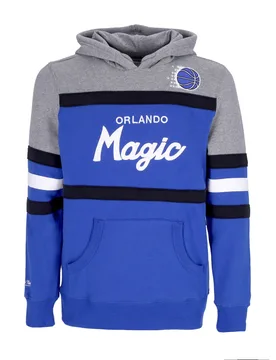 Felpa Cappuccio Uomo Nba Headcoach Hoodie Hardwood Classics Orlmag Royal - Mitchell & Ness - FashionsVida