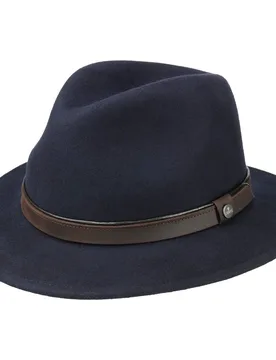 Sargent Traveller Wool Felt Hat by - navy - Female - Size: S (54-55 cm) - Lierys - FashionsVida