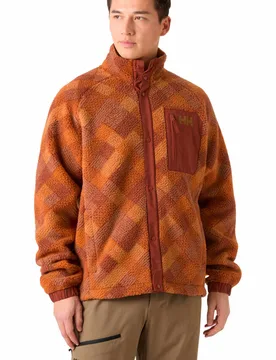 Panorama printed pile snap forro polar hombre Marron (S) - Helly Hansen - FashionsVida