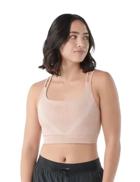 Soutien-gorge De Sport Intraknit Strappy Pink Sugar Heather XL - Smartwool - FashionsVida