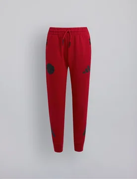 Manchester United x Kids Z.N.E. Tapered-Leg Tracksuit Bottoms Red 7-8Y - Adidas - FashionsVida