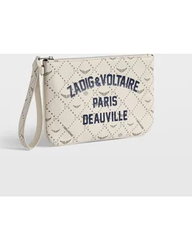 Zadig & Voltaire - Cartera de mujer de lona revestida de la colección resort con estampado de monograma - Zadig & Voltaire - FashionsVida