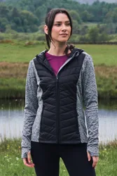 Action Packed Womens Padded Jacket - Black - Black - Size: 6