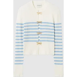 Jersey de mujer pointelle con nudos dorados