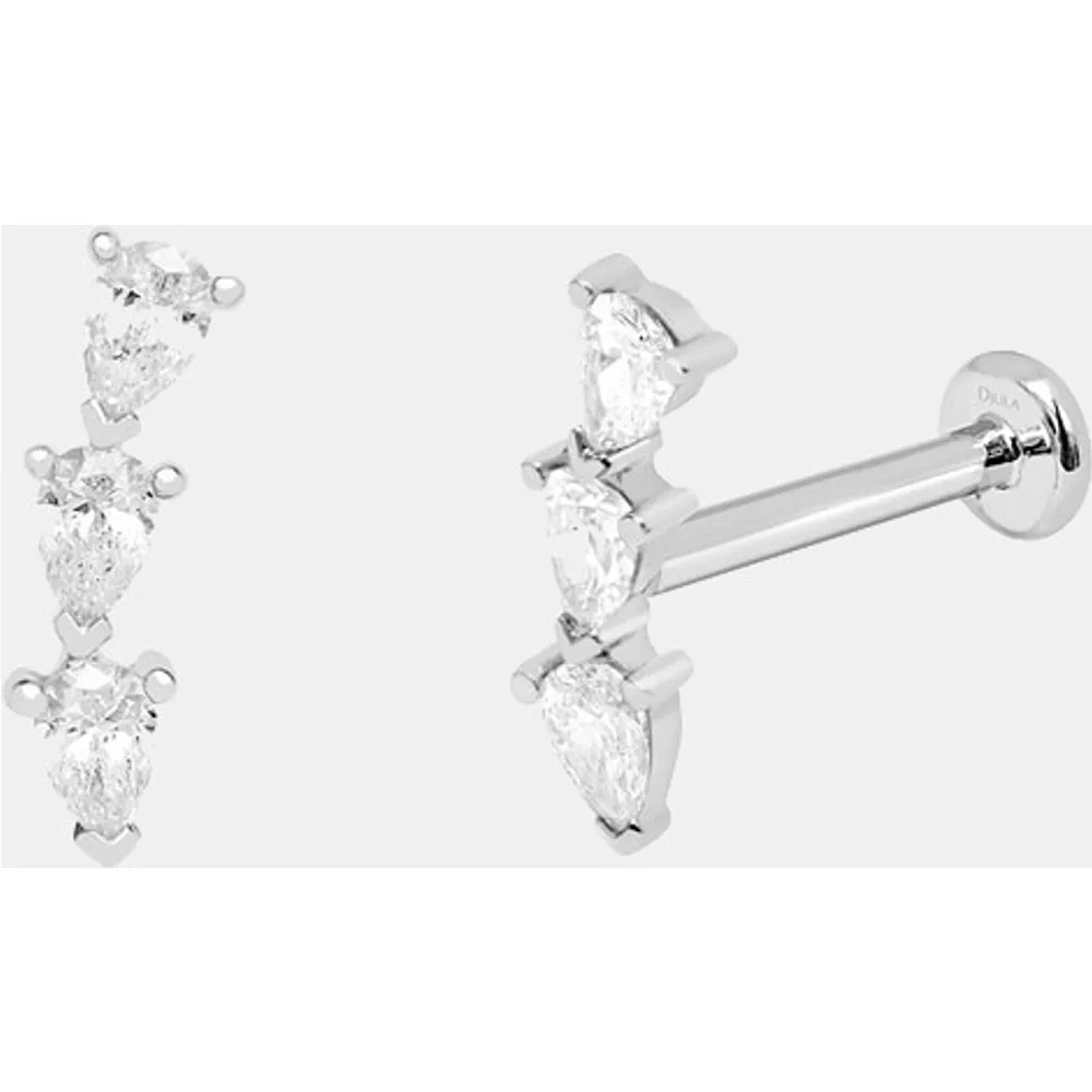 Piercing Marquise de oro y diamantes - Djula - FashionsVida