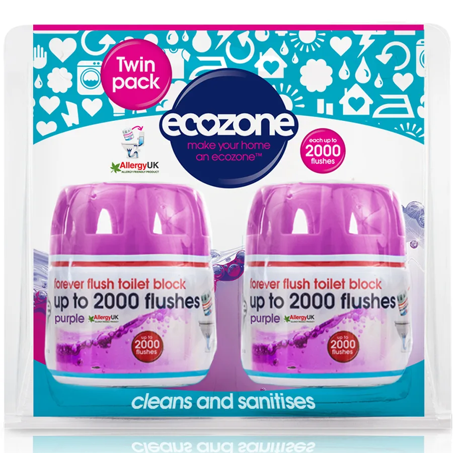 Forever Flush Toilet Block - Purple Twin pack - Ecozone - FashionsVida
