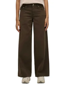 Pantalon Mid Rise Baggy Deep Khaki Green 28 - Superdry - FashionsVida