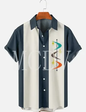 Men's Vintage Casual Bowling Shirts Geometric Wrinkle Free Plus Size Tops Hawaiian Shirt Summer Shirts - Aliexpress - FashionsVida
