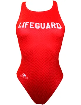 Tirante ancho new lifeguard bañador natación mujer Rojo (XL) - TURBO - FashionsVida
