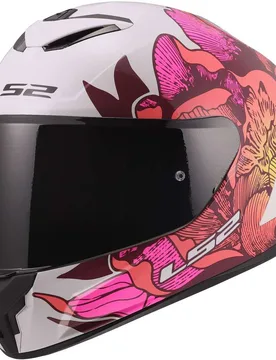Casco Moto Integrale FF820 RAPID III POPPIES II Bianco R taglia XS - LS2 - FashionsVida