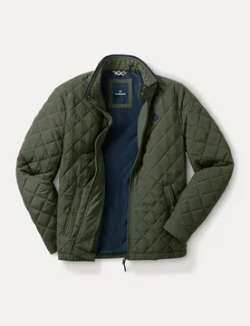Ultrasonic Leichtsteppjacke, normale Größen#untersetzte Größen, Farbe Grün, 58, wasserabweisend leicht wärmend Herren - Walbusch - FashionsVida