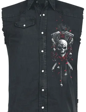 Weste - DOTD Bikers - M bis 4XL - für Männer - Größe M - schwarz - Männer - male - Spiral - FashionsVida