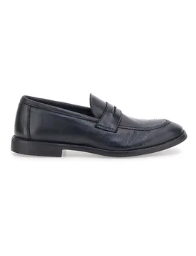 Mocassini neri pelle made in italy 4056 45 - PITTARELLO PLUS - FashionsVida